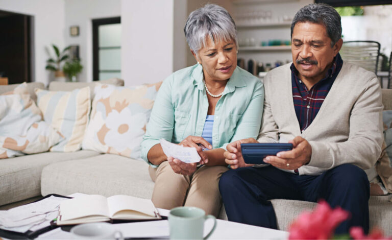elderly couple working out a budget min 768x470